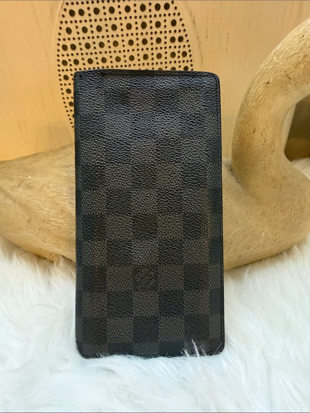 Louis Vuitton Checkerboard Pattern Long Wallet in Dark grey/Black